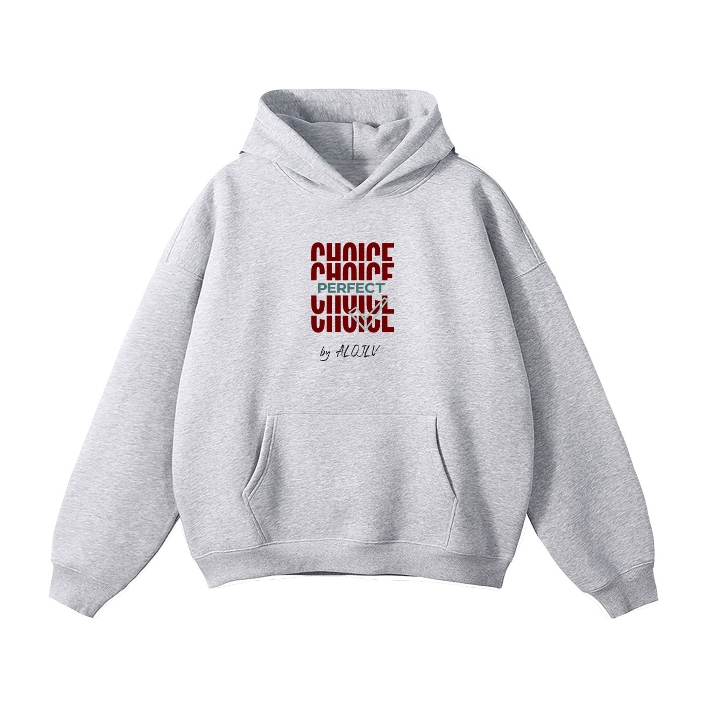Hoodie Choice Perfect — Gris Blanc